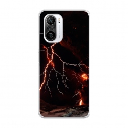 Силиконовый чехол Молния 4 на Xiaomi Poco F3