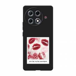 Матовый силиконовый чехол Полароид губы 1 на Tecno Camon 30S Pro