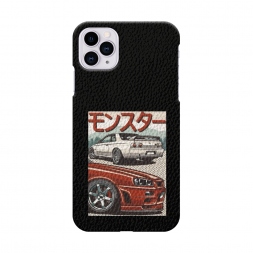Кожаный черный Monster car на iPhone 11 Pro Max