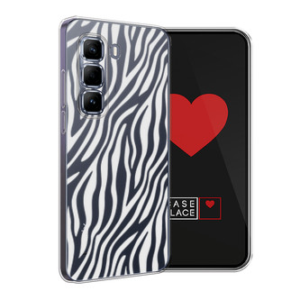 Силиконовый чехол Зебра на Infinix Hot 50 Pro