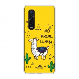 Силиконовый чехол No probLLama на Oppo Find X2 Pro