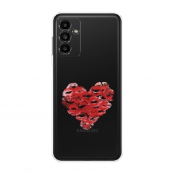 Силиконовый чехол Сердечко из поцелуев на Samsung Galaxy A04s