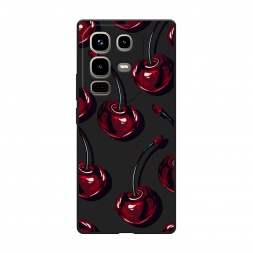 Матовый силиконовый чехол Сочные черешни 4 на Infinix Note 50 pro