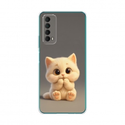 Силиконовый чехол Милый пухлый котик на Huawei P Smart 2021