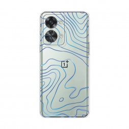 Силиконовый чехол Blue lines на OnePlus Nord 2T