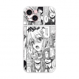 Силиконовый чехол Романтическая манга на iPhone 15