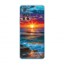 Силиконовый чехол Море на фоне заката на Xiaomi Poco M4 Pro 5G