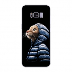 Силиконовый чехол Кот в капюшоне на Samsung Galaxy S8 Plus
