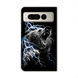 Силиконовый чехол Гроза и медведь на Google Pixel Fold