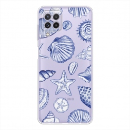 Силиконовый чехол Морской паттерн на Samsung Galaxy A22