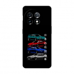 Матовый силиконовый чехол JDM Legend cars на OnePlus 11