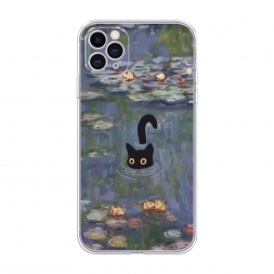Силиконовый чехол Котик в пруду на iPhone 11 Pro