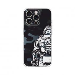 Силиконовый чехол Спина солдата на iPhone 16 Pro