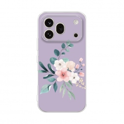 Силиконовый чехол Нежный букет на фиолетовом на Honor 600 Pro
