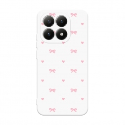 Soft touch белый Простые бантики 3 на Xiaomi 15T 5G