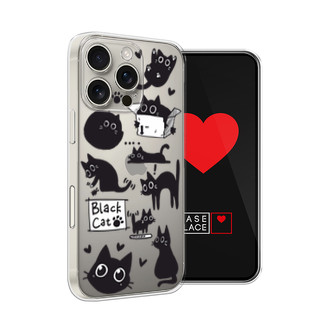 ����������� ����� Black cat doodles �� iPhone 16 Pro