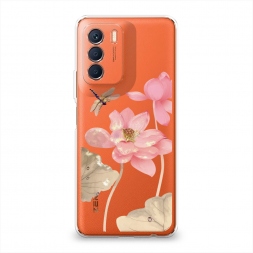 Силиконовый чехол Розовые лотосы на Infinix Zero 5G 2023