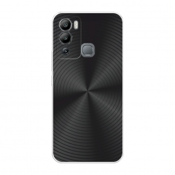 Силиконовый чехол Чёрный винил на Infinix Hot 12i