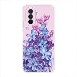 Силиконовый чехол Мечтательная сирень на розовом на Huawei Nova Y70