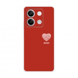 Силиконовый чехол Отпечаток сердца на красном на Xiaomi Redmi Note 13 5G