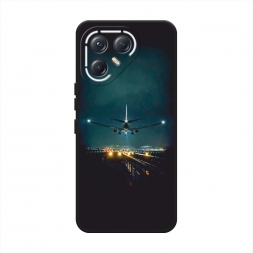 Матовый силиконовый чехол Ночной рейс на Tecno Pova 7 Ultra