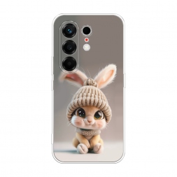 Силиконовый чехол Крольчонок в вязаной шапке на Tecno Camon 50 4G