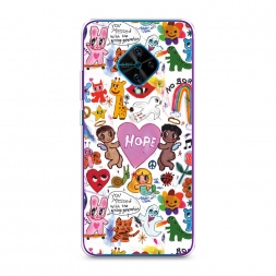 Силиконовый чехол Милые рисунки на Vivo Y9s