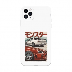 Soft touch белый Monster car на iPhone 11 Pro Max