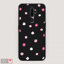 Матовый силиконовый чехол Весенние цветочки рисунок на Oppo A9 (2020)