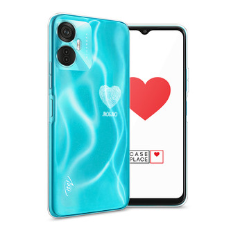 Силиконовый чехол Отпечаток сердца белый на Itel Vision 5 plus