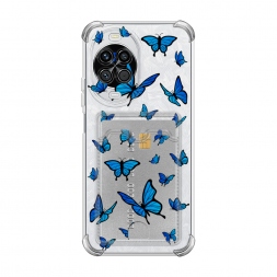 Карман Синие бабочки на Huawei Nova 14