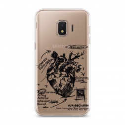 Силиконовый чехол Анатомическое сердце 2 на Samsung Galaxy J2 Core (2018/2020)