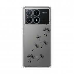 Силиконовый чехол Летящие одуванчики на Xiaomi POCO X6 PRO 5G