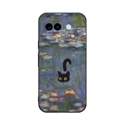 Матовый силиконовый чехол Котик в пруду на Google Pixel 10A