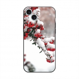 Матовый силиконовый чехол Зима 8 на iPhone 15 Plus