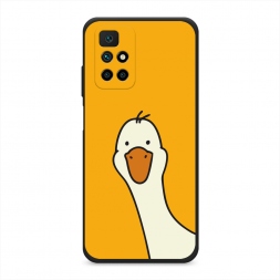 Матовый силиконовый чехол Утка на желтом фоне на Xiaomi Redmi Note 11 4G China