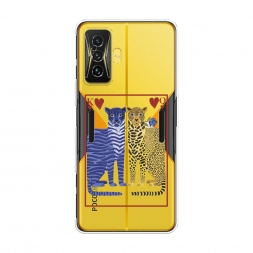 Силиконовый чехол Леопард и тигр 2 на Xiaomi Poco F4 GT