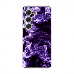Силиконовый чехол Фиолетовый дым на Tecno Camon 40