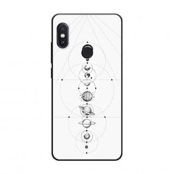 Матовый силиконовый чехол Парад планет на Xiaomi Redmi Note 5/Note 5 Pro