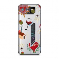 Силиконовый чехол Ниточный коллаж на Asus ROG Phone 6