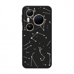 Матовый силиконовый чехол Созвездия на Huawei Pura 80 Ultra