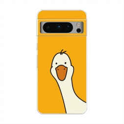Силиконовый чехол Утка на желтом фоне на Google Pixel 8 Pro