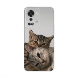 Силиконовый чехол Нежные котята на OnePlus Nord 2T