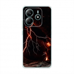 Силиконовый чехол Молния 4 на Xiaomi Redmi Note 14 5G