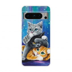 Силиконовый чехол Три кота рисунок на Google Pixel 8 Pro