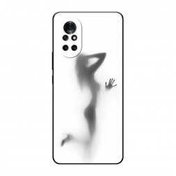 Матовый силиконовый чехол Стекло в душе на Honor V40 Lite