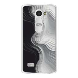 Силиконовый чехол Чёрно-белые волны на LG Leon (H324)