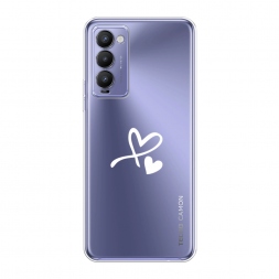 Силиконовый чехол Сердечко минимализм на Tecno Camon 18