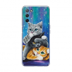 Силиконовый чехол Три кота рисунок на Oppo A55 5G