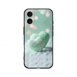 Матовый силиконовый чехол Сахарные сердечки на iPhone 17